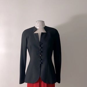 BICCI Black blazer cut out neck details buttons size 4